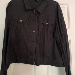 Tribal Black Jean Jacket